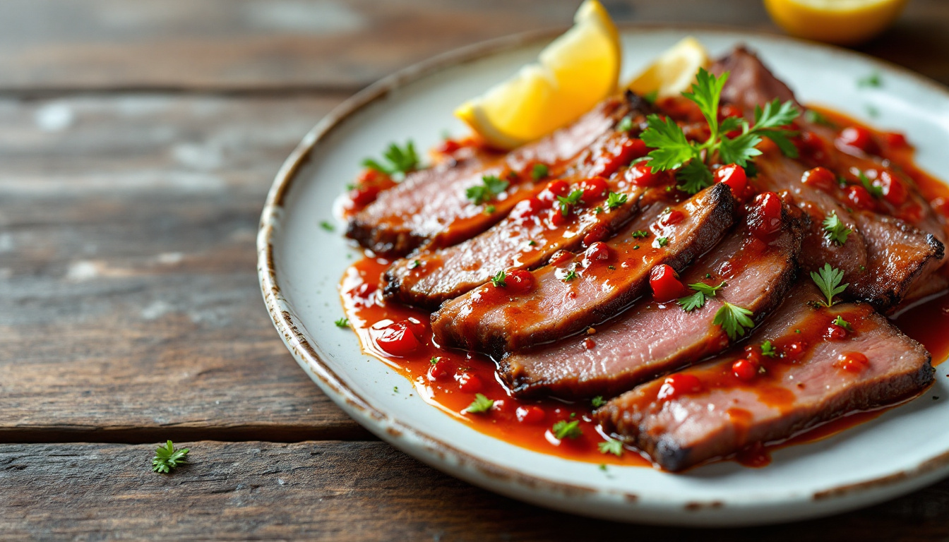 découvrez la recette traditionnelle de la langue de bœuf sauce piquante, un plat savoureux et authentique qui ravira vos papilles avec ses saveurs relevées et sa texture fondante.